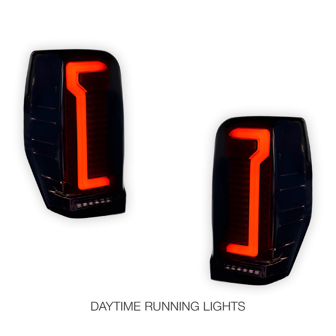 Mitsubishi Triton MR (2018 - 2023) Smoked Sequential 3D Full LED Stripe Bar Tail Lights LH + RH