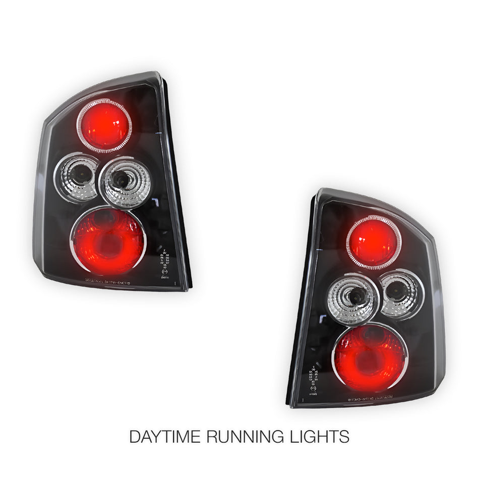 Holden Vectra ZC (2002 - 2005) Black Altezza Halogen Tail Lights LH + RH