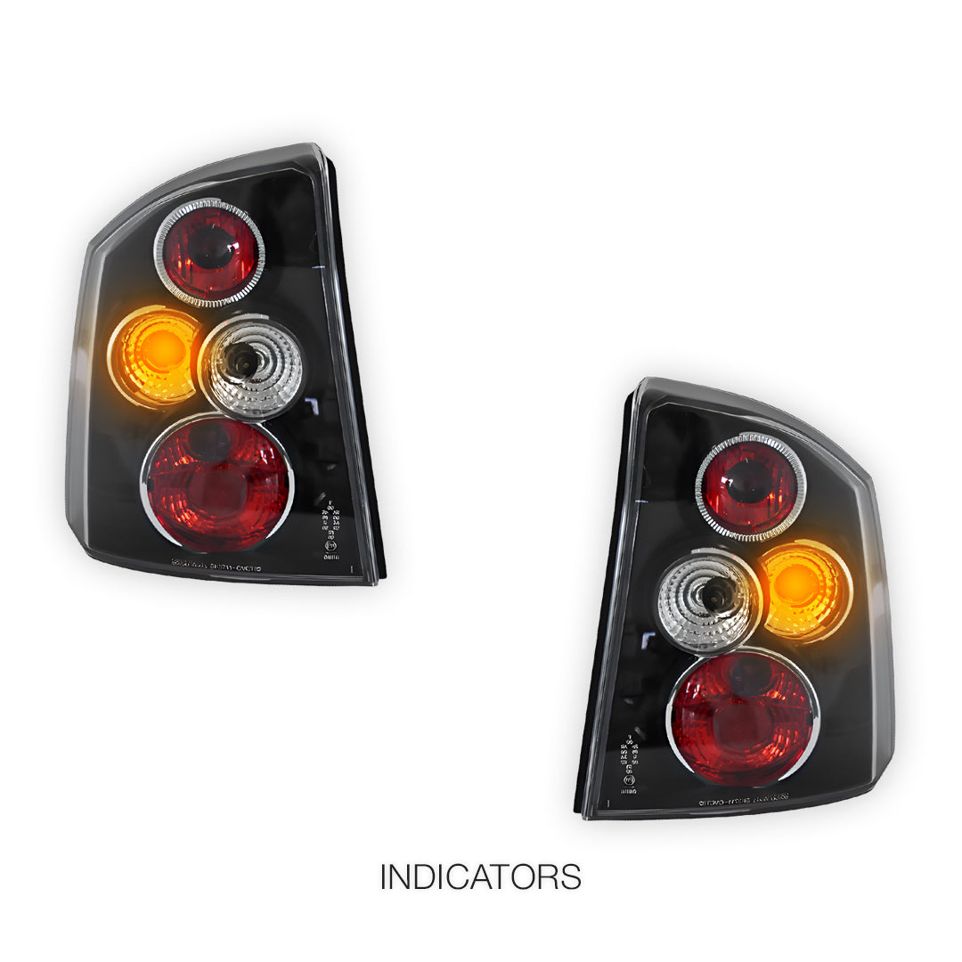 Holden Vectra ZC (2002 - 2005) Black Altezza Halogen Tail Lights LH + RH