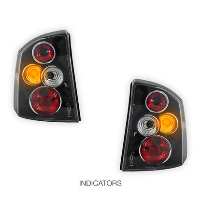 Holden Vectra ZC (2002 - 2005) Black Altezza Halogen Tail Lights LH + RH