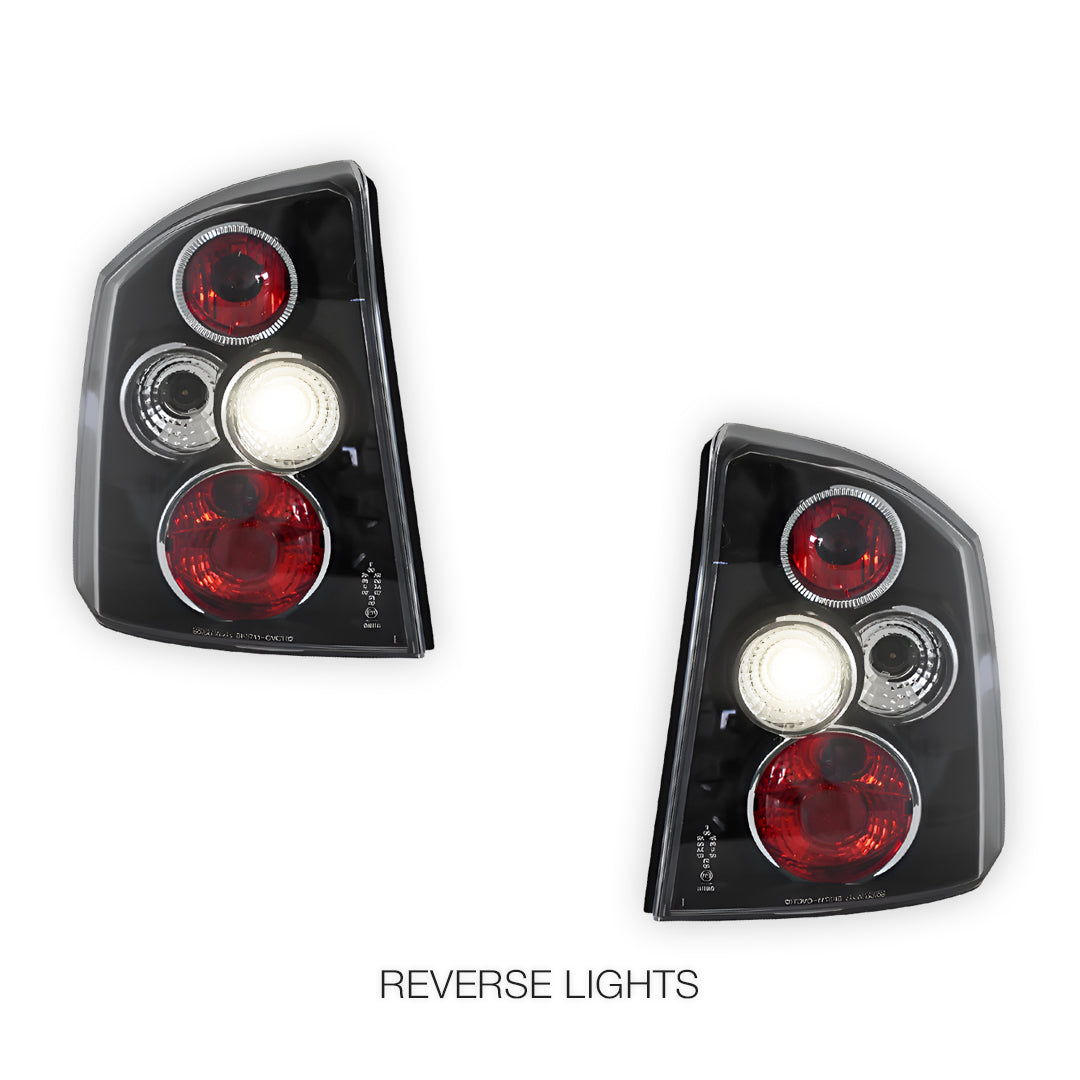 Holden Vectra ZC (2002 - 2005) Black Altezza Halogen Tail Lights LH + RH