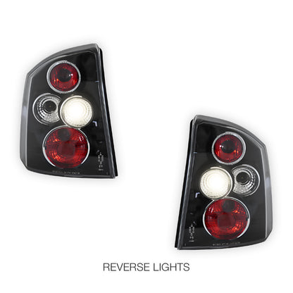 Holden Vectra ZC (2002 - 2005) Black Altezza Halogen Tail Lights LH + RH