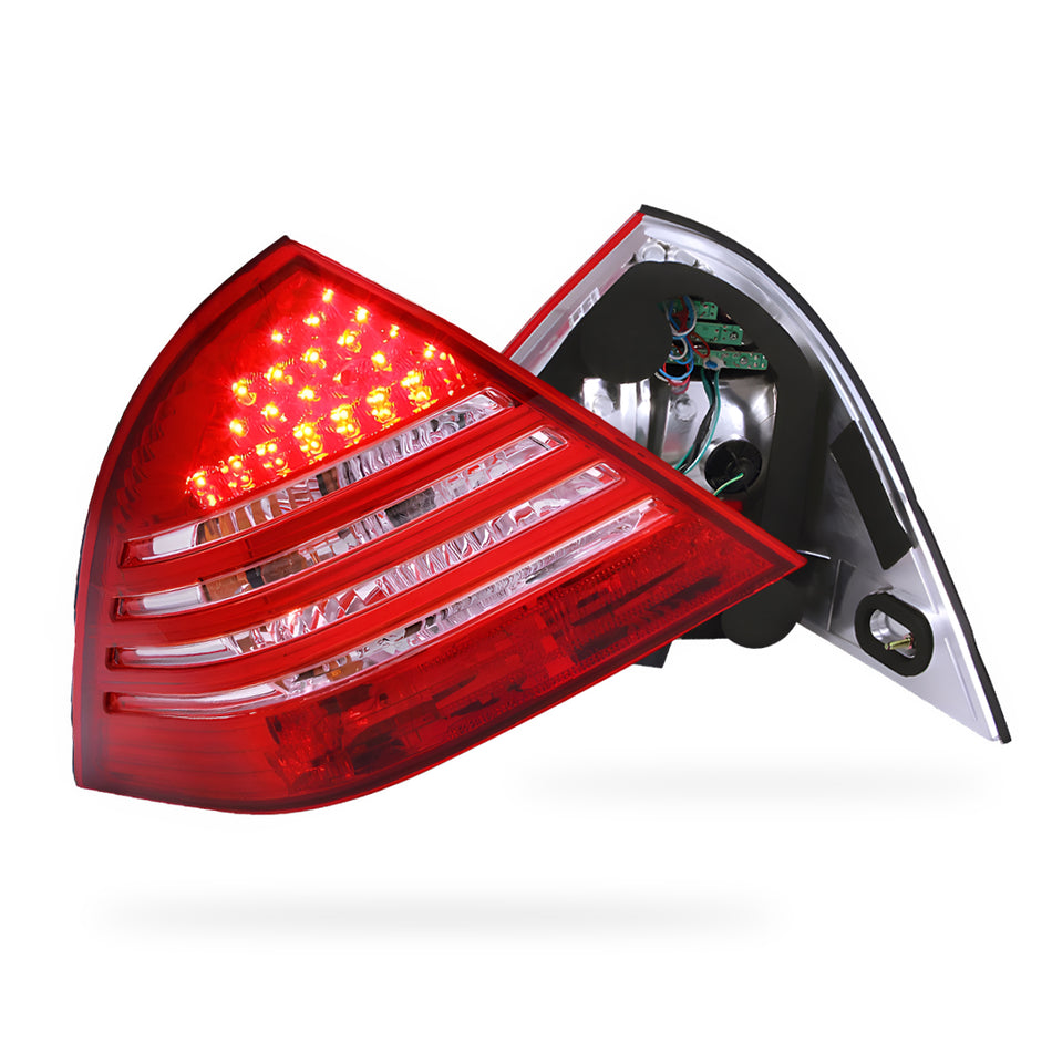 Mercedes-Benz C-Class W203 (2000 - 2004) Clear Red LED Tail Lights LH + RH