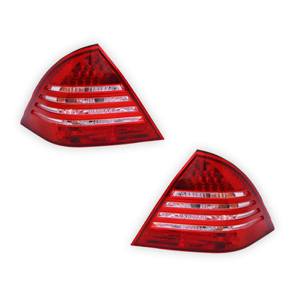 Mercedes-Benz C-Class W203 (2000 - 2004) Clear Red LED Tail Lights LH + RH