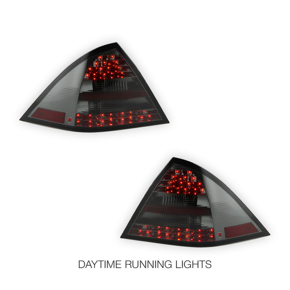 Mercedes-Benz C-Class W203 (2000 - 2004) Full Smoked LED Tail Lights LH + RH