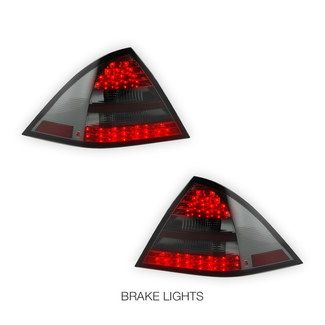 Mercedes-Benz C-Class W203 (2000 - 2004) Full Smoked LED Tail Lights LH + RH
