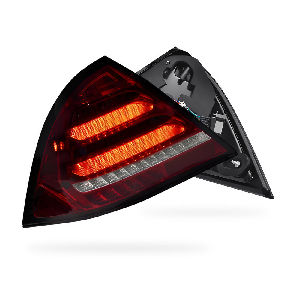 Mercedes-Benz C-Class W203 (2005 - 2007) Clear Red Sequential 3D LED Stripe Bar Tail Lights LH + RH