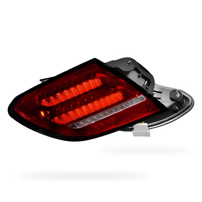 Mercedes-Benz C-Class W204 (2007 - 2011) Clear Red Sequential Full LED Tail Lights LH + RH