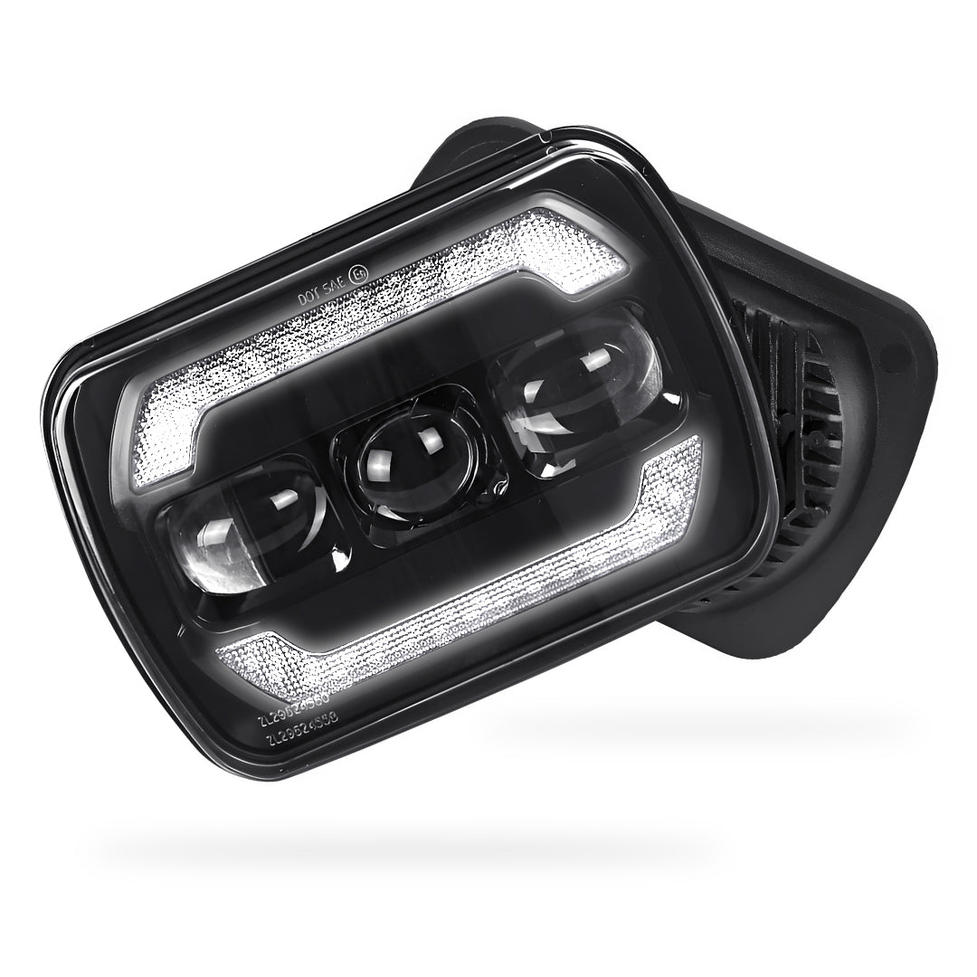 Jeep Cherokee XJ (1984 - 2001) LED Headlights Halo DRL  LH + RH