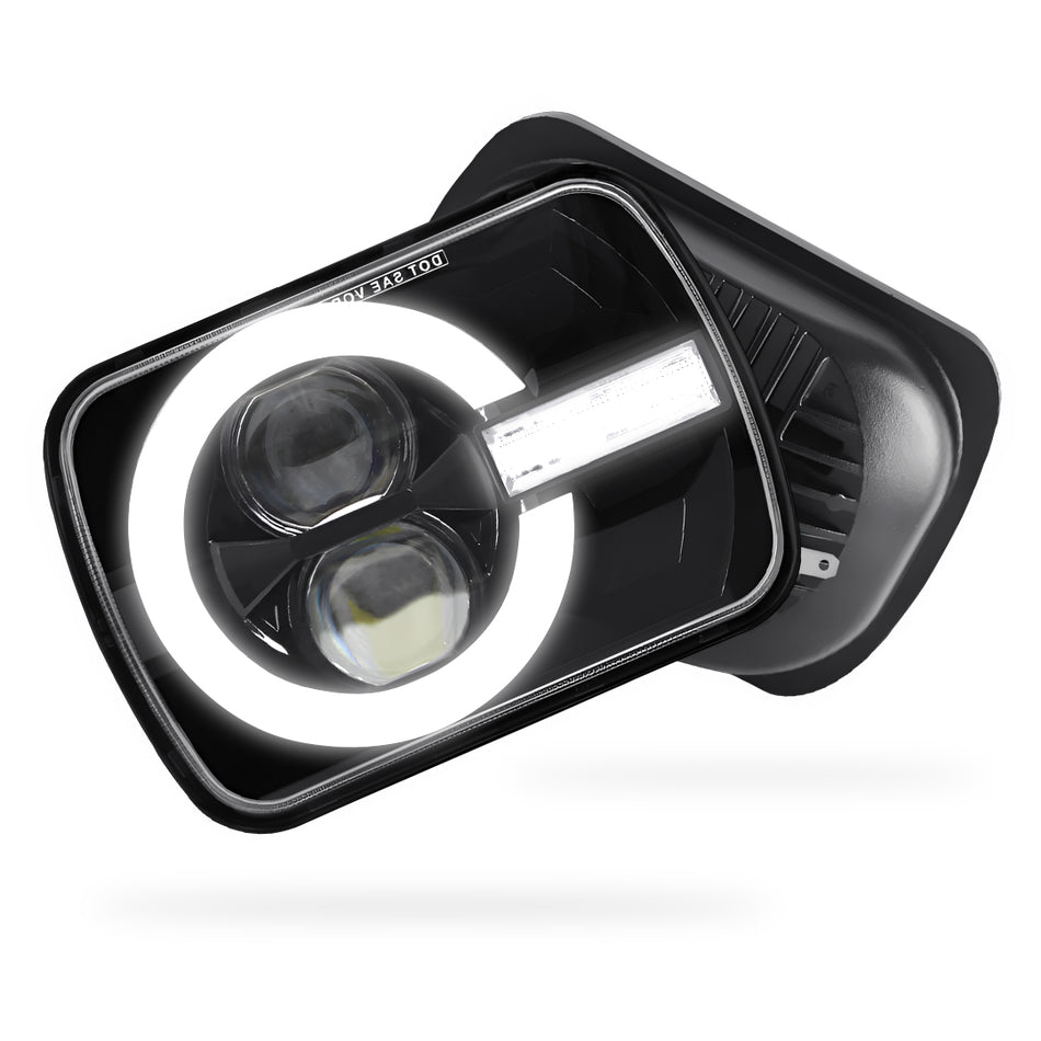 Jeep Wrangler YJ (1987 - 1995) LED Headlights Halo DRL  LH + RH