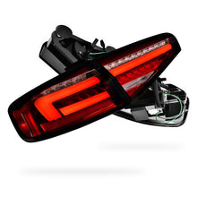 Audi A4 B8 (2012 - 2015) For models with stock LED tail lights only Clear Red Sequential 3D LED Stripe Tail Lights LH + RH