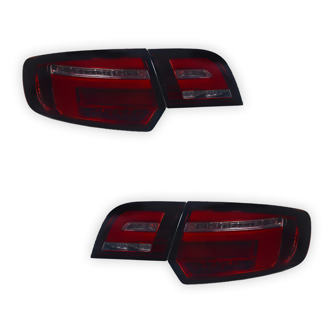 Audi S3 8P (2009 - 2013) Smoke Red Sequential Full 3D LED Stripe Tail Lights LH + RH