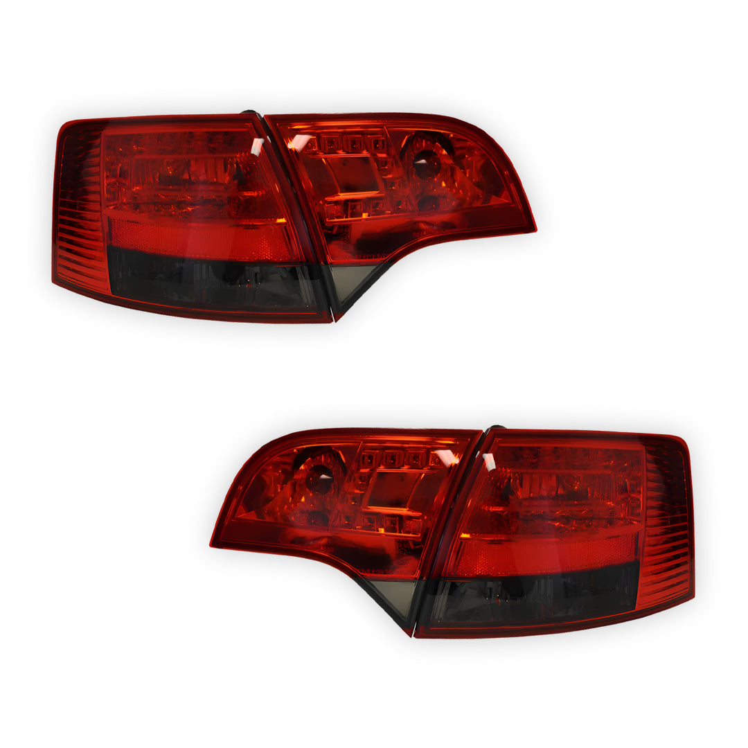 Audi S4 B7 (2005 - 2008) Clear Red LED Tail Lights LH + RH
