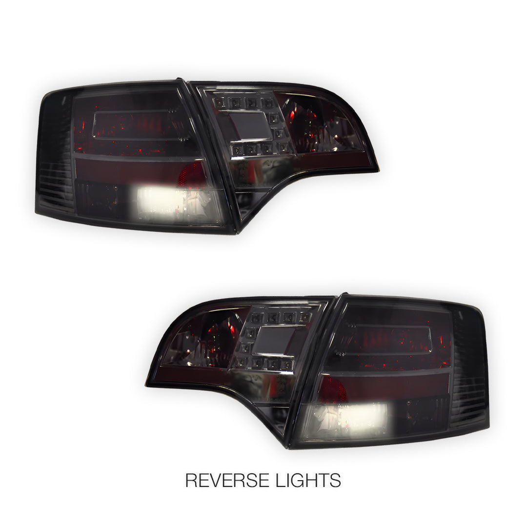 Audi S4 B7 (2005 - 2008) Clear Red LED Tail Lights LH + RH