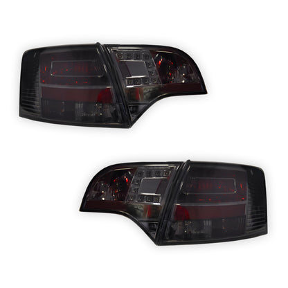 Audi S4 B7 (2005 - 2008) Clear Red LED Tail Lights LH + RH