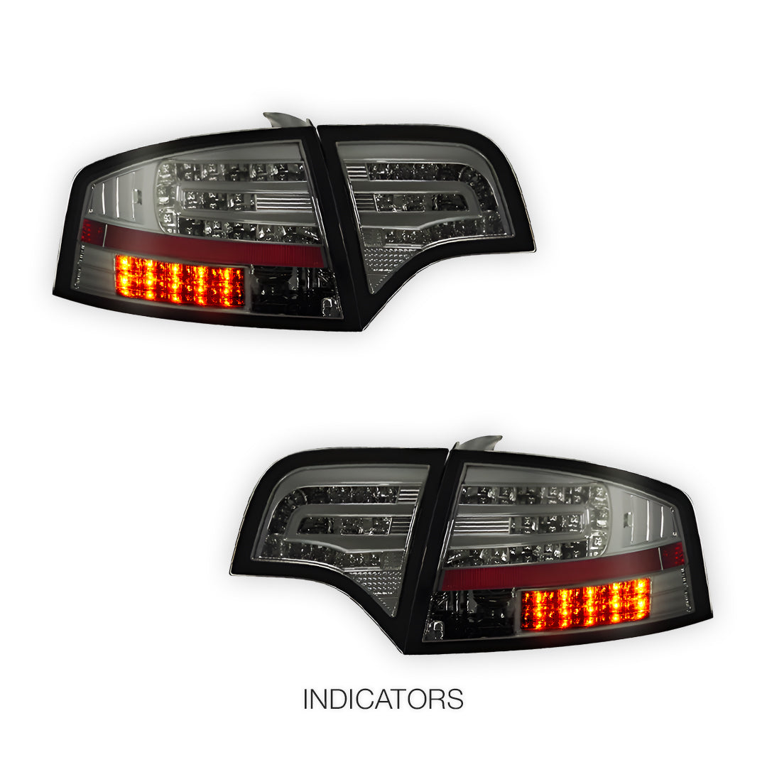 Audi S4 B7 (2005 - 2008) Smoke Black LED Tail Lights LH + RH