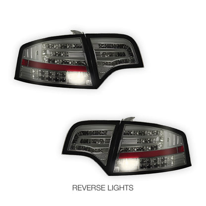 Audi S4 B7 (2005 - 2008) Smoke Black LED Tail Lights LH + RH