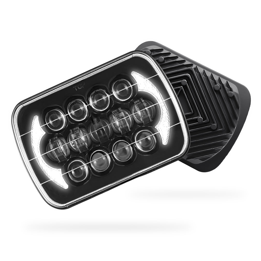 Jeep Wrangler YJ (1987 - 1995) LED Headlights Halo DRL  LH + RH