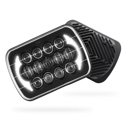 Jeep Wrangler YJ (1987 - 1995) LED Headlights Halo DRL  LH + RH