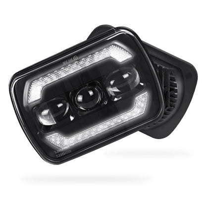 Jeep Wrangler YJ (1987 - 1995) LED Headlights Halo DRL  LH + RH