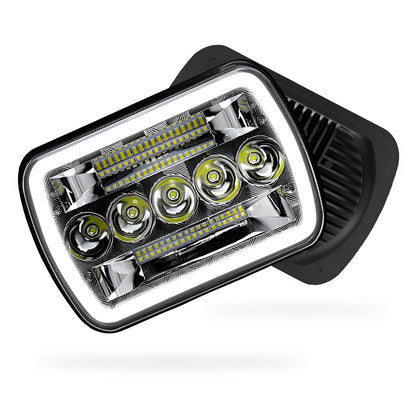 Jeep Wrangler YJ (1987 - 1995) LED Headlights Halo DRL  LH + RH