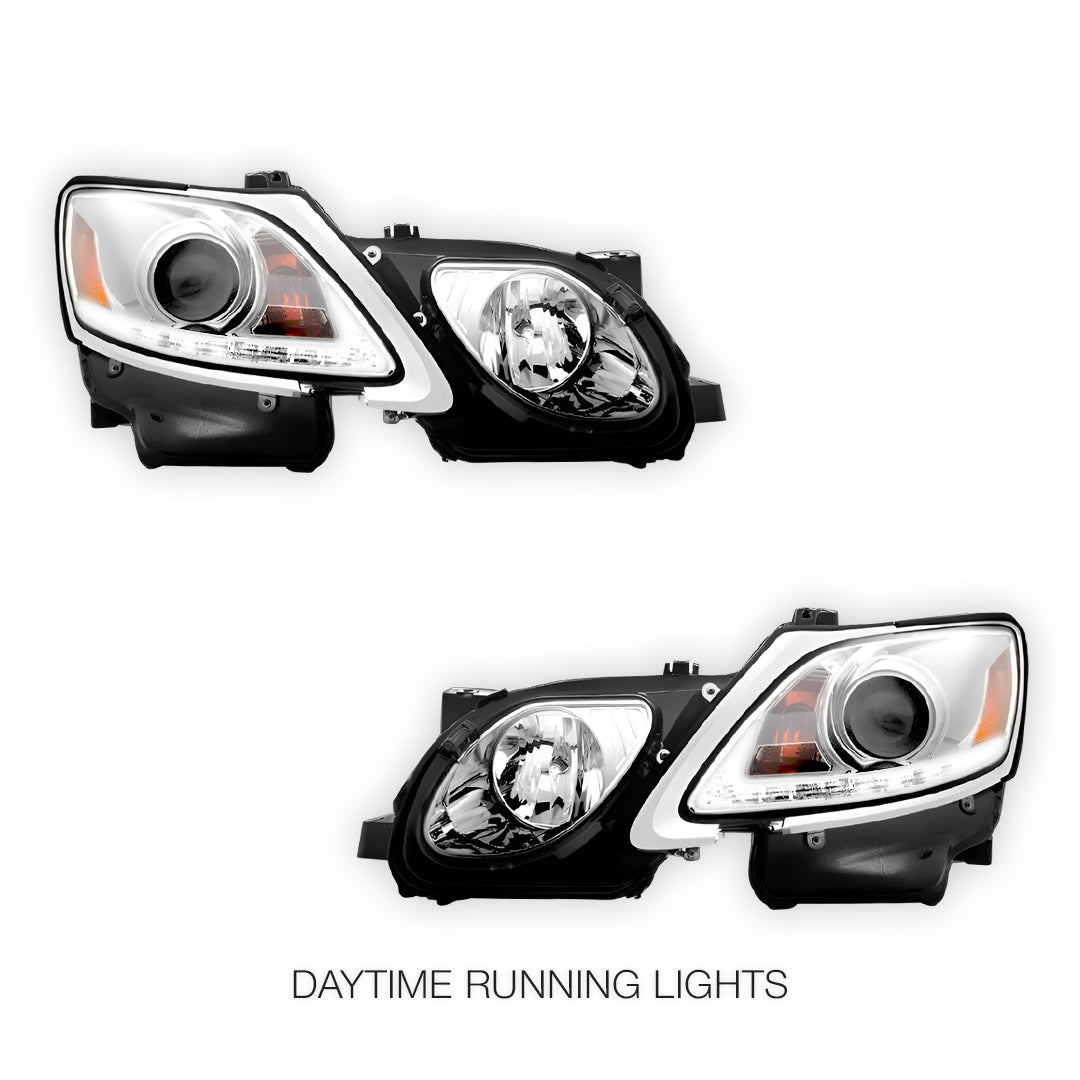 Lexus GS300 S190 (2005- 2010) HID / Xenon Model LED DRL Projector Headlights LH + RH