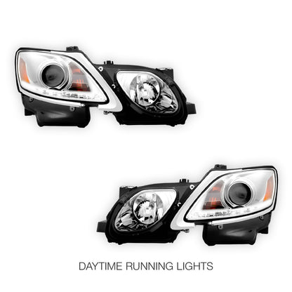 Lexus GS300 S190 (2005- 2010) HID / Xenon Model LED DRL Projector Headlights LH + RH