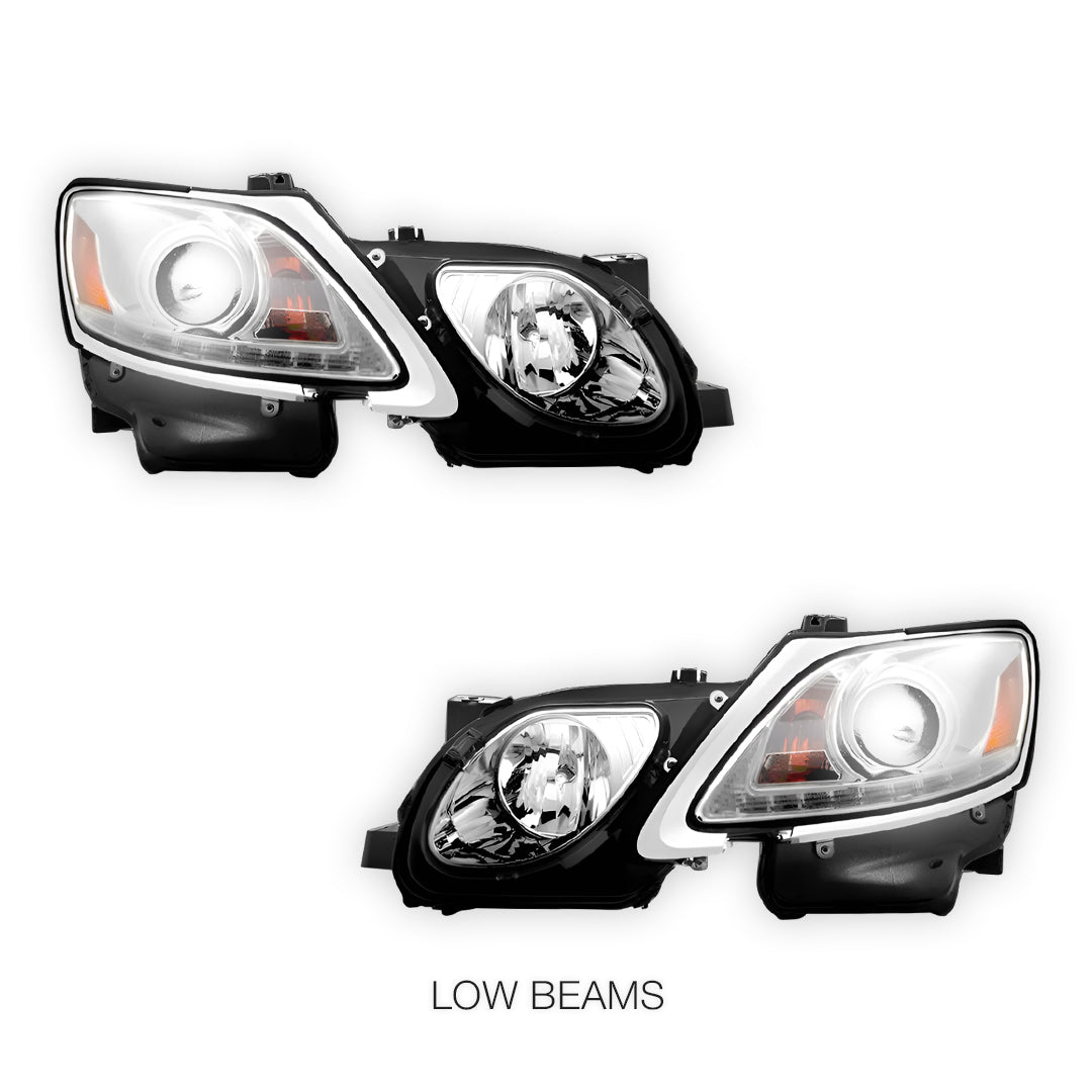 Lexus GS300 S190 (2005- 2010) HID / Xenon Model LED DRL Projector Headlights LH + RH