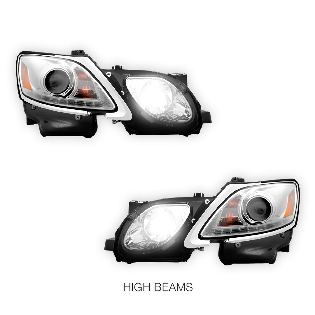 Lexus GS300 S190 (2005- 2010) HID / Xenon Model LED DRL Projector Headlights LH + RH