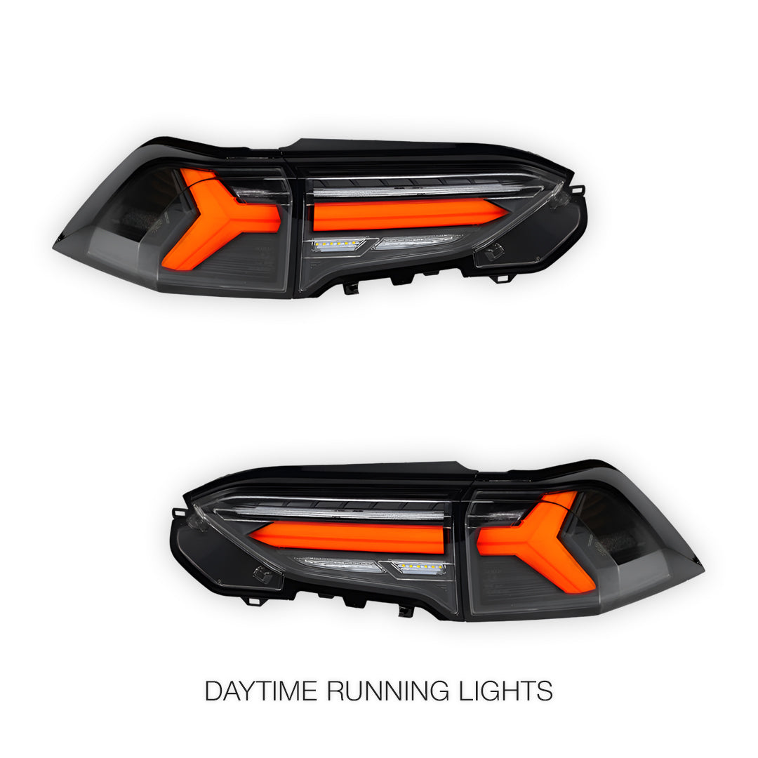 Toyota RAV4 XA50 (2019 - 2025) JDM Black Sequential Full LED Tail Lights LH + RH