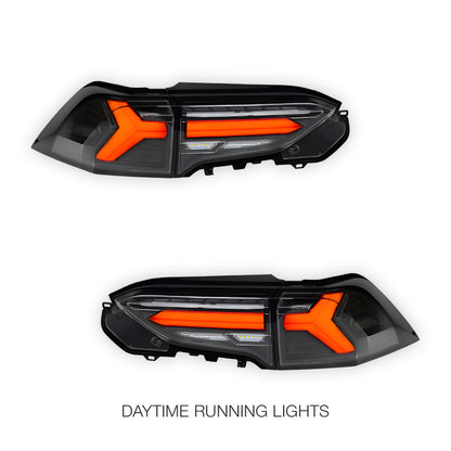 Toyota RAV4 XA50 (2019 - 2025) JDM Black Sequential Full LED Tail Lights LH + RH