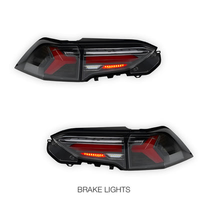 Toyota RAV4 XA50 (2019 - 2025) JDM Black Sequential Full LED Tail Lights LH + RH
