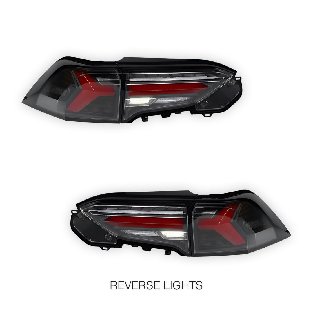 Toyota RAV4 XA50 (2019 - 2025) JDM Black Sequential Full LED Tail Lights LH + RH