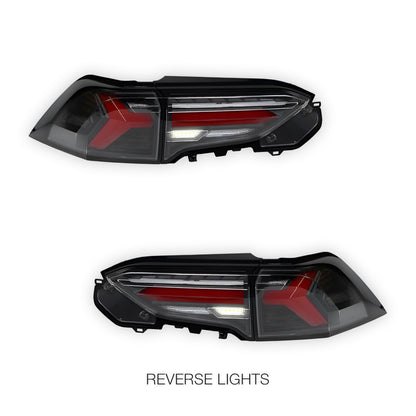 Toyota RAV4 XA50 (2019 - 2025) JDM Black Sequential Full LED Tail Lights LH + RH