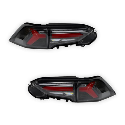 Toyota RAV4 XA50 (2019 - 2025) JDM Black Sequential Full LED Tail Lights LH + RH