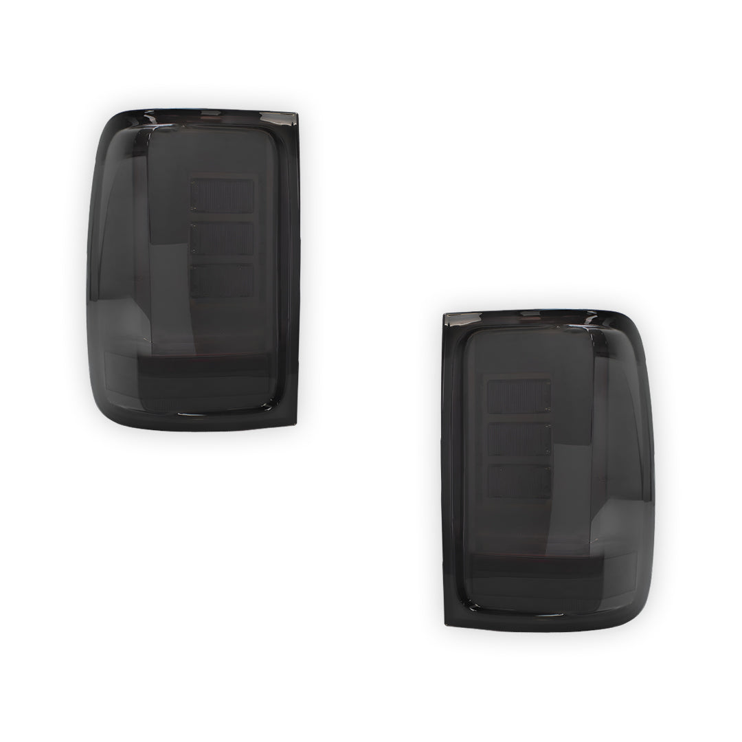 Volkswagen Amarok 2H (2011 - 2021) Smoked Black Sequential 3D LED Stripe Bar Tail Lights LH + RH