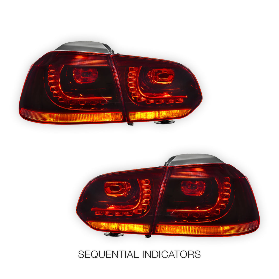 Volkswagen Golf MK6 (2008 - 2013) Update LED Tail Lights LH + RH