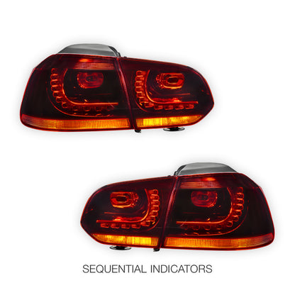 Volkswagen Golf MK6 (2008 - 2013) Update LED Tail Lights LH + RH