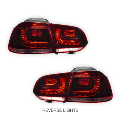 Volkswagen Golf MK6 (2008 - 2013) Update LED Tail Lights LH + RH