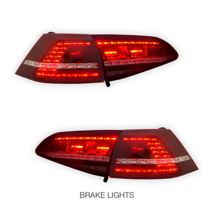 Volkswagen Golf MK7 (2012 - 2017) R Style Sequential LED Tail Lights LH + RH