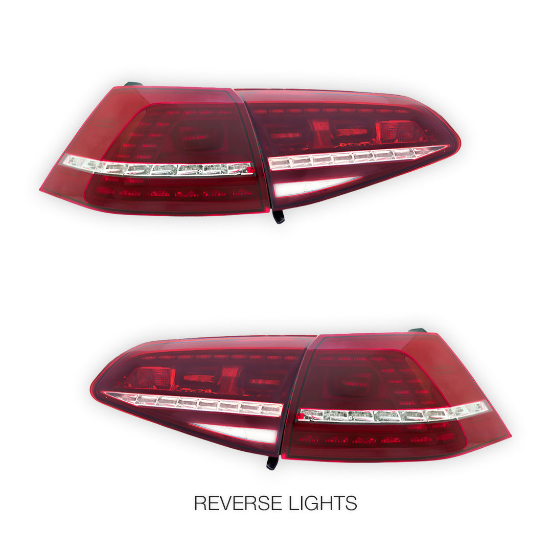 Volkswagen Golf MK7 (2012 - 2017) R Style Sequential LED Tail Lights LH + RH
