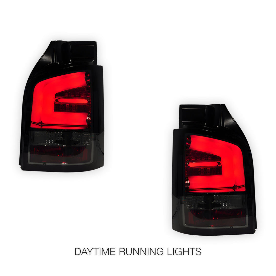 Volkswagen Multivan T5 (2010 - 2015) Smoked Black LED Tail Lights LH + RH