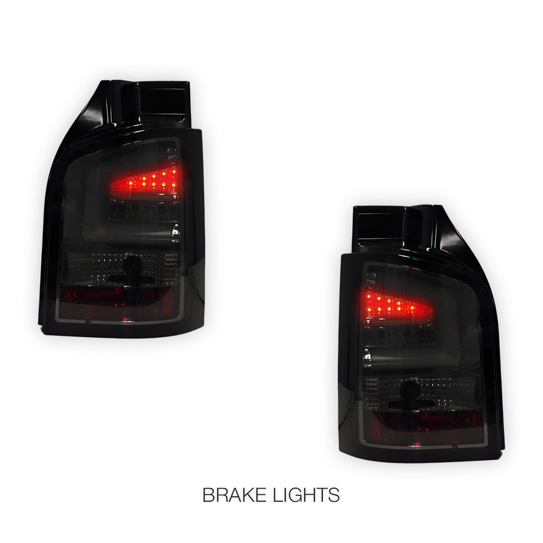 Volkswagen Multivan T5 (2010 - 2015) Smoked Black LED Tail Lights LH + RH