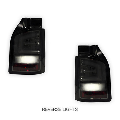 Volkswagen Multivan T5 (2010 - 2015) Smoked Black LED Tail Lights LH + RH
