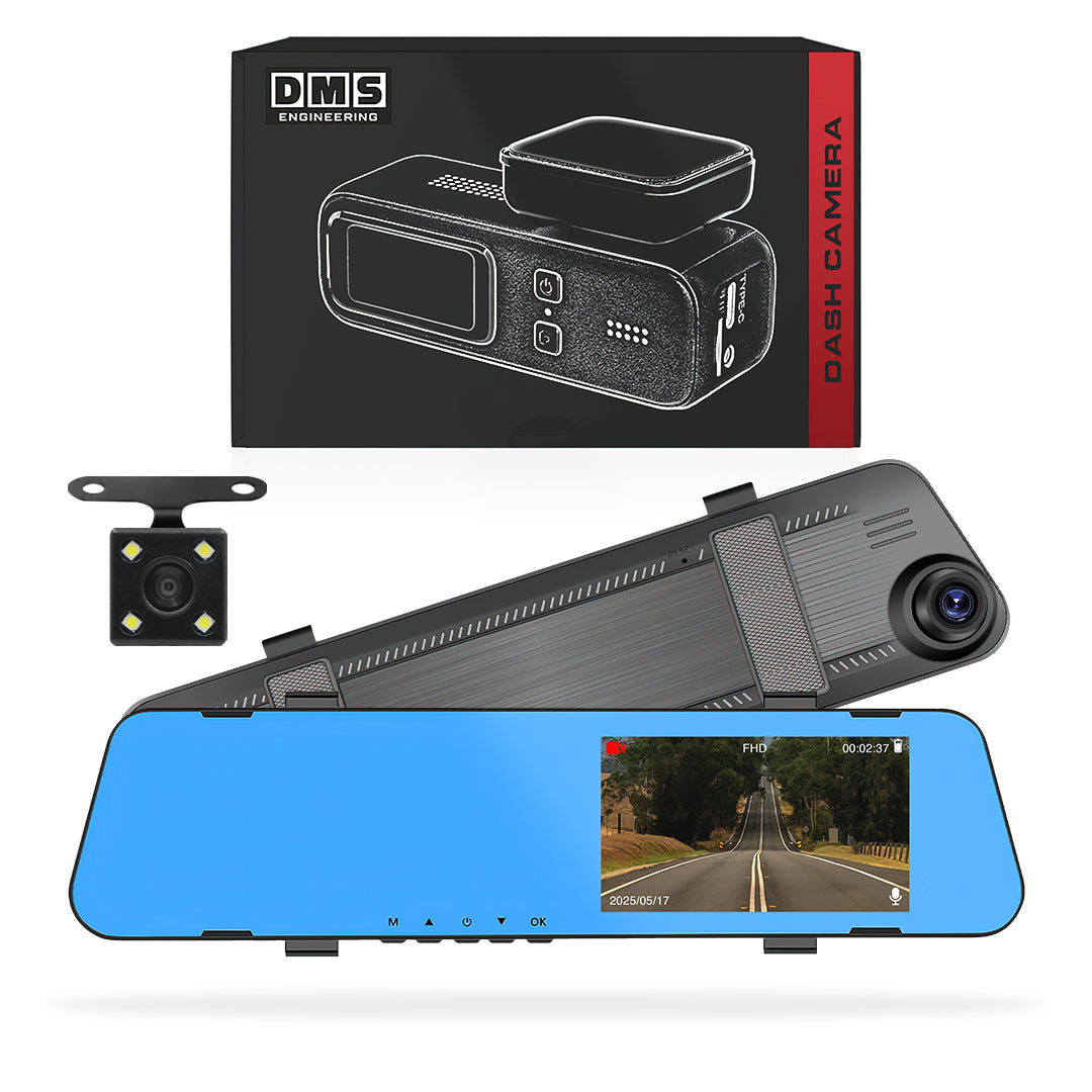 Universal 4.5" Rearview Mirror Dashboard Camera