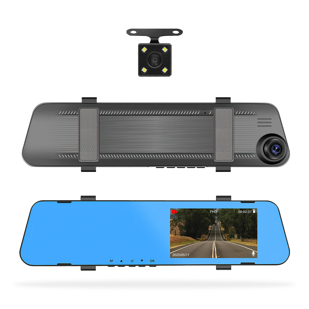 Universal 4.5" Rearview Mirror Dashboard Camera