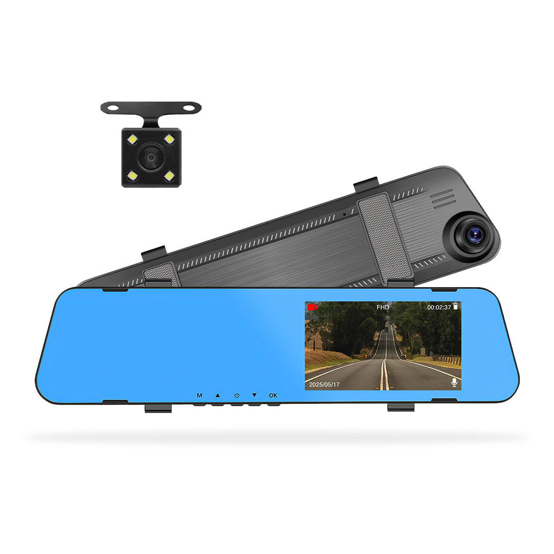 Universal 4.5" Rearview Mirror Dashboard Camera