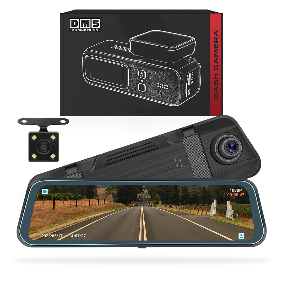 Universal 9.66" Rearview Mirror Dashboard Camera