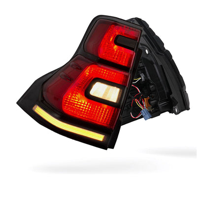 Toyota LandCruiser Prado 150 Series (2010 - 2017) Sequential Red Smoked Tail Lights LH + RH