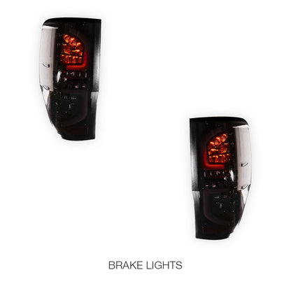 Ford Ranger Wildtrak PX MK1 MK2 MK3 (2011 - 2020) Smoked Tail Lights LH + RH